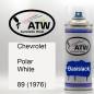 Preview: Chevrolet, Polar White, 89 (1976): 400ml Sprühdose, von ATW Autoteile West.